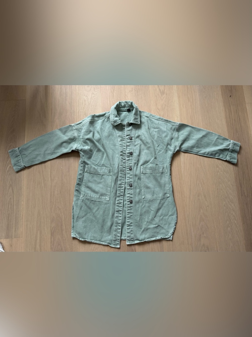 Women’s Sage Green Button-Up Overshirt